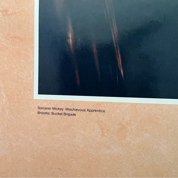 Vintage 90s Disney‎ Sorcerer Mickey Figurine Poster Signed - Picture 5 of 6